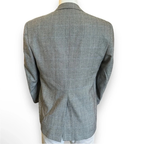 BURBERRY Men’s Wool Gray Plaid Blazer Sports Coat Suit Jacket - Picture 5 of 12